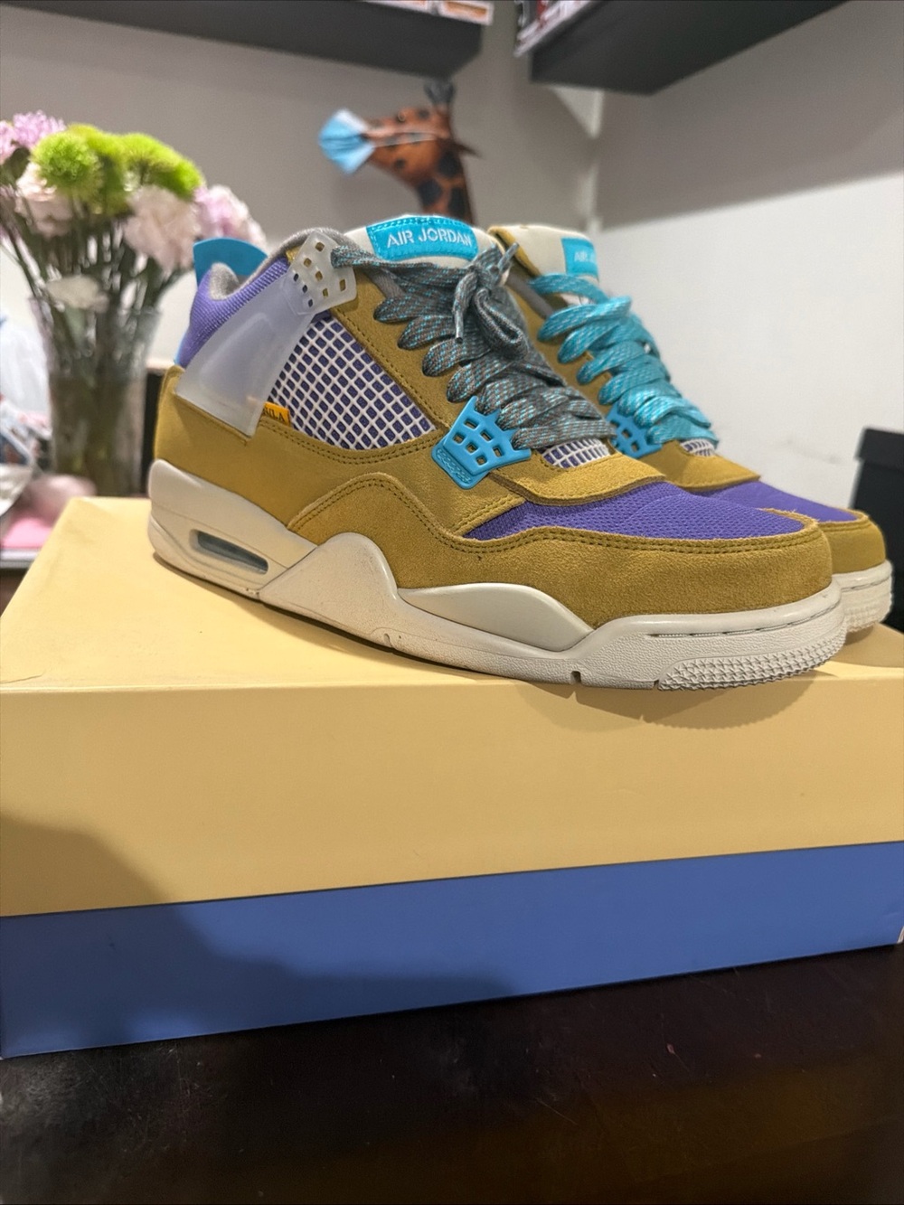 Jordan 4 Union LA- Dessert Moss